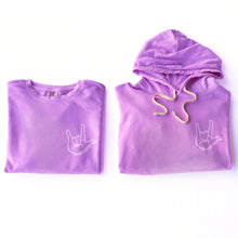 Load image into Gallery viewer, I LOVE YOU Garment- Dyed Crewneck & Hoodie