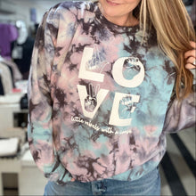 Load image into Gallery viewer, LOVE Tie Dye Sweatshirt