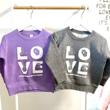Load image into Gallery viewer, LOVE Toddler Crewneck Sweatshirts