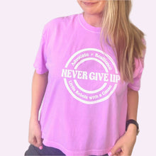 Load image into Gallery viewer, Advocate. Resilience. Never Give Up. Women's Boxy tee