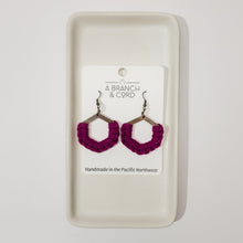 Load image into Gallery viewer, A Branch & Cord Macrame Knotted Honeycomb Earrings