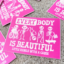 Load image into Gallery viewer, EVERYbody is BEAUTIFUL vinyl stickers