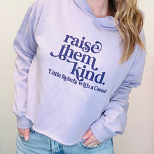 Load image into Gallery viewer, Raise them Kind. Women's Cropped Hoodie ~ Lavender