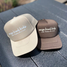 Load image into Gallery viewer, raise kind kids. trucker hat