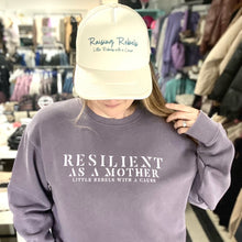 Load image into Gallery viewer, Resilient as a Mother Garment-Dyed Sweatshirt ~ Plum