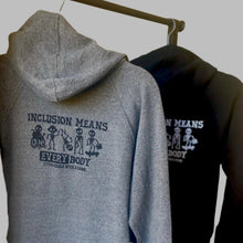 Load image into Gallery viewer, Inclusion Means EVERYbody. Youth Zip Hoodies