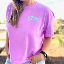 Load image into Gallery viewer, Stay. The World is Better with You in it. Garment-Dyed Boxy Tee