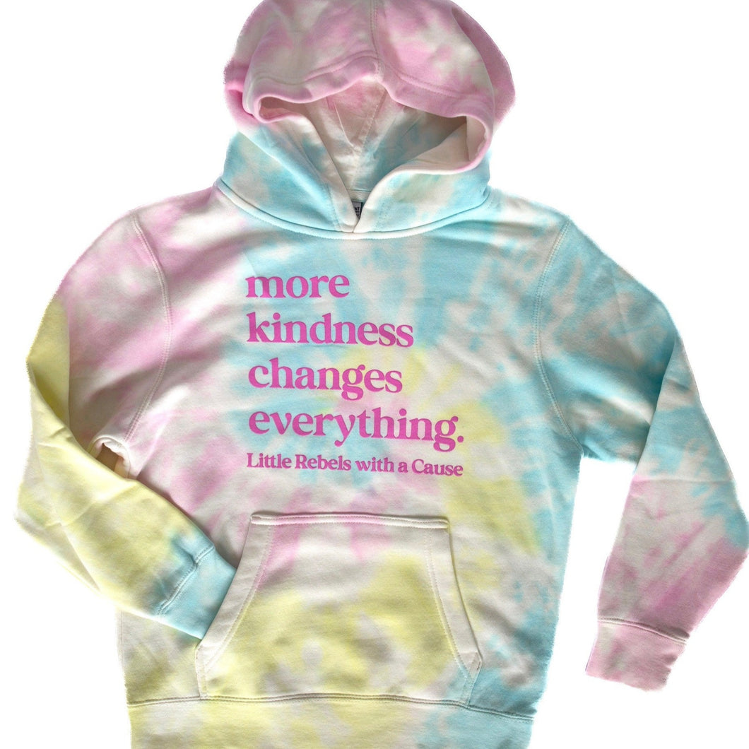 More Kindness Changes Everything Youth Tie-Dye Hoodie