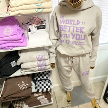 Load image into Gallery viewer, The World is Better with You in it. Vintage Hoodie
