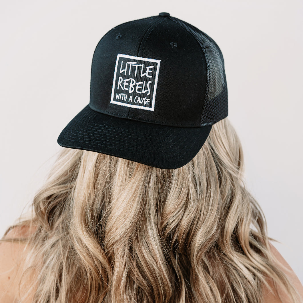 Little Rebels with a Cause Adult Hat - Black