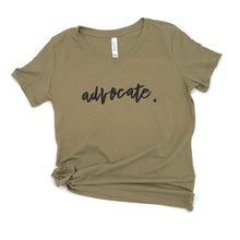 Load image into Gallery viewer, Advocate. Women's V-neck ~ SALE
