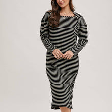 Load image into Gallery viewer, Striped Knit Midi Dress
