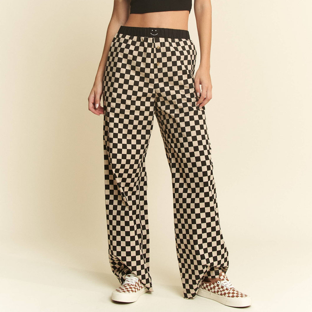 *PLUS SIZE* Checkered Pant