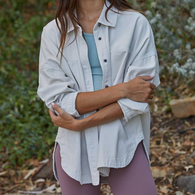 Denim Cotton Button Down Jacket