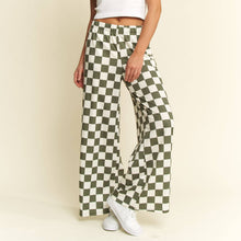 Load image into Gallery viewer, Checkered Straight Leg Knit Pants
