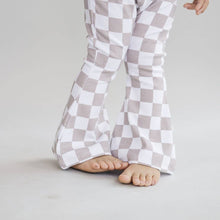 Load image into Gallery viewer, Checkered Flare Pants | Latte
