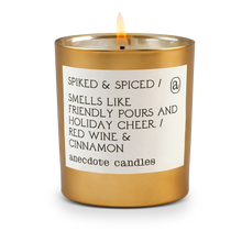 Load image into Gallery viewer, Spiked &amp; Spiced (Red Wine &amp; Cinnamon) Gold Tumbler Candle
