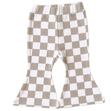 Load image into Gallery viewer, Checkered Flare Pants | Latte
