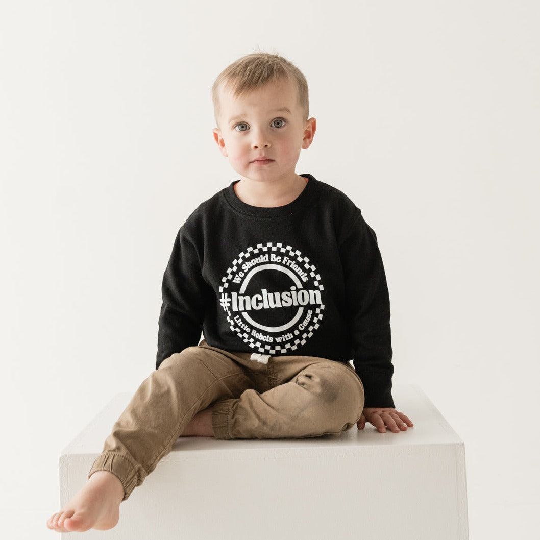 We Should Be Friends.#Inclusion Toddler Sweatshirt