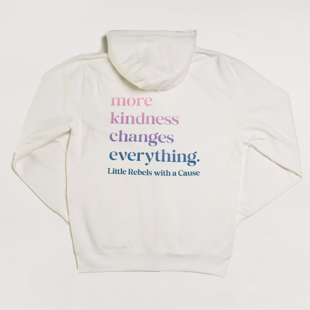 More Kindness Changes Everything. Zip hoodie