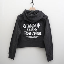 Load image into Gallery viewer, Stand Up &amp; Stand Together. Women&#39;s Boxy Zip Hoodie CJF x LR
