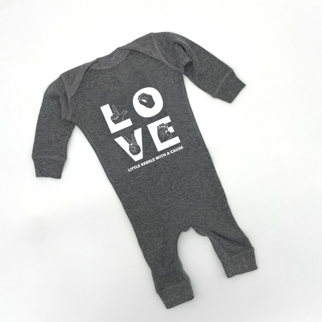 LOVE Long Sleeve Baby One Piece