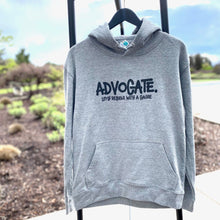 Load image into Gallery viewer, Advocate. Hoodie ~ Grey Redesign
