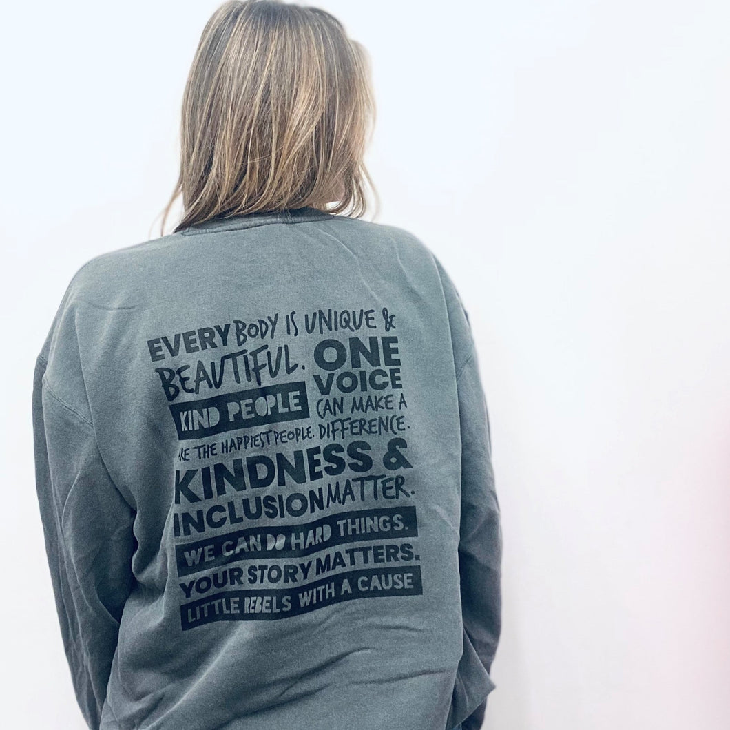 Little Rebels with a Cause Mantra Sweatshirt