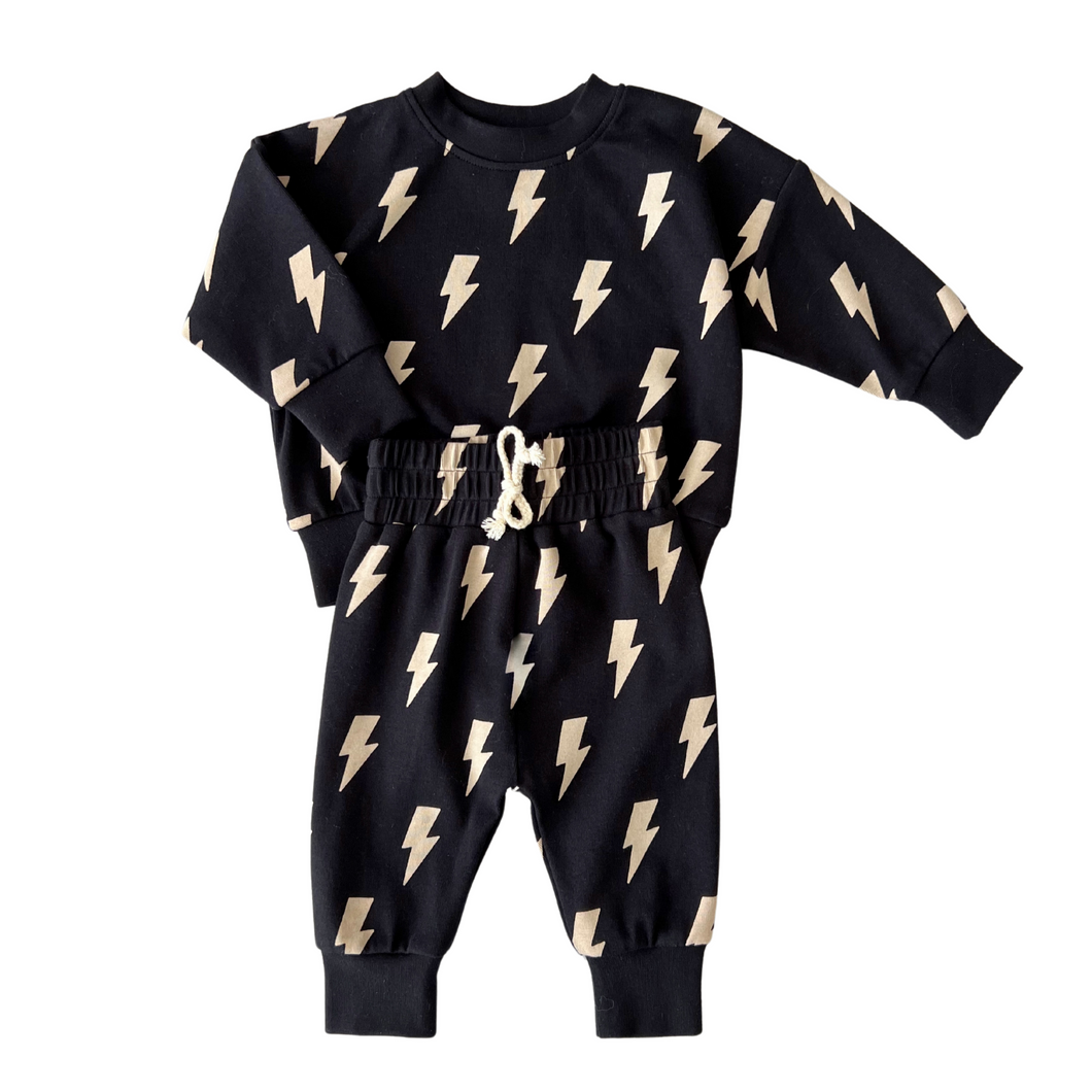 Jogger Set | Black Bolts