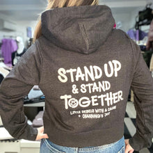 Load image into Gallery viewer, Stand Up &amp; Stand Together. Women&#39;s Boxy Zip Hoodie CJF x LR
