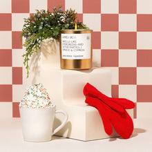 Load image into Gallery viewer, Apres Ski (Spruce &amp; Cypress) Gold Tumbler Candle
