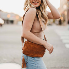 Load image into Gallery viewer, Woven Willow Camera Crossbody Bag
