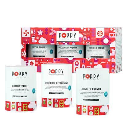 Holiday Cylinder Trio Popcorn