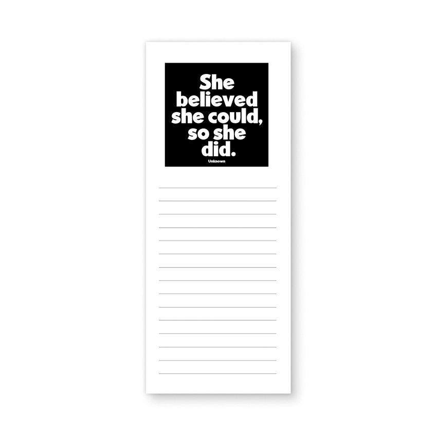 List Pad ~ She Believed She Could