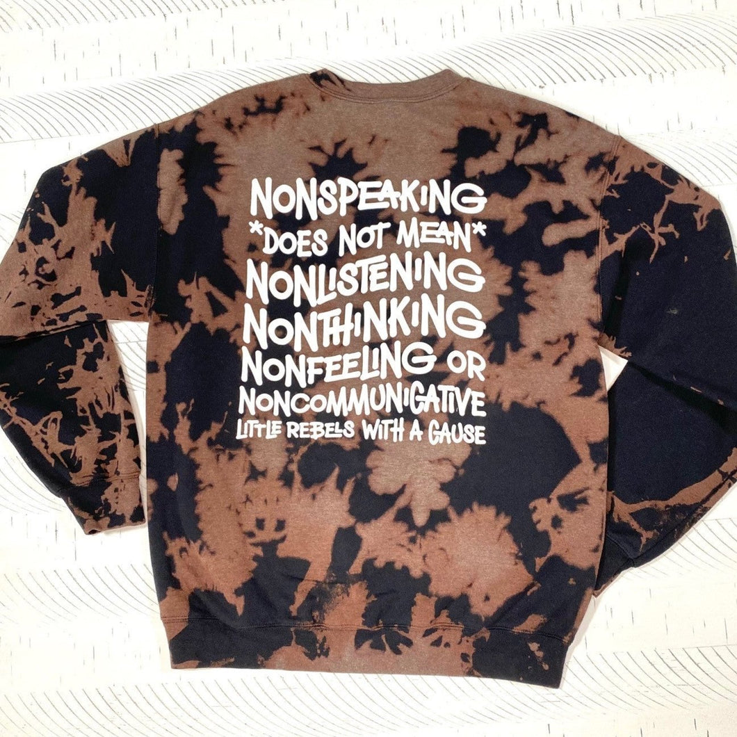 Nonspeaking Tie Dye Crewneck Sweatshirt