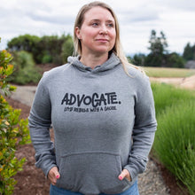 Load image into Gallery viewer, Advocate. Hoodie ~ Grey Redesign
