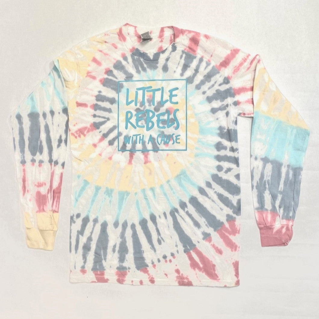 Little Rebels with a Cause Tie Dye Long Sleeve Crew