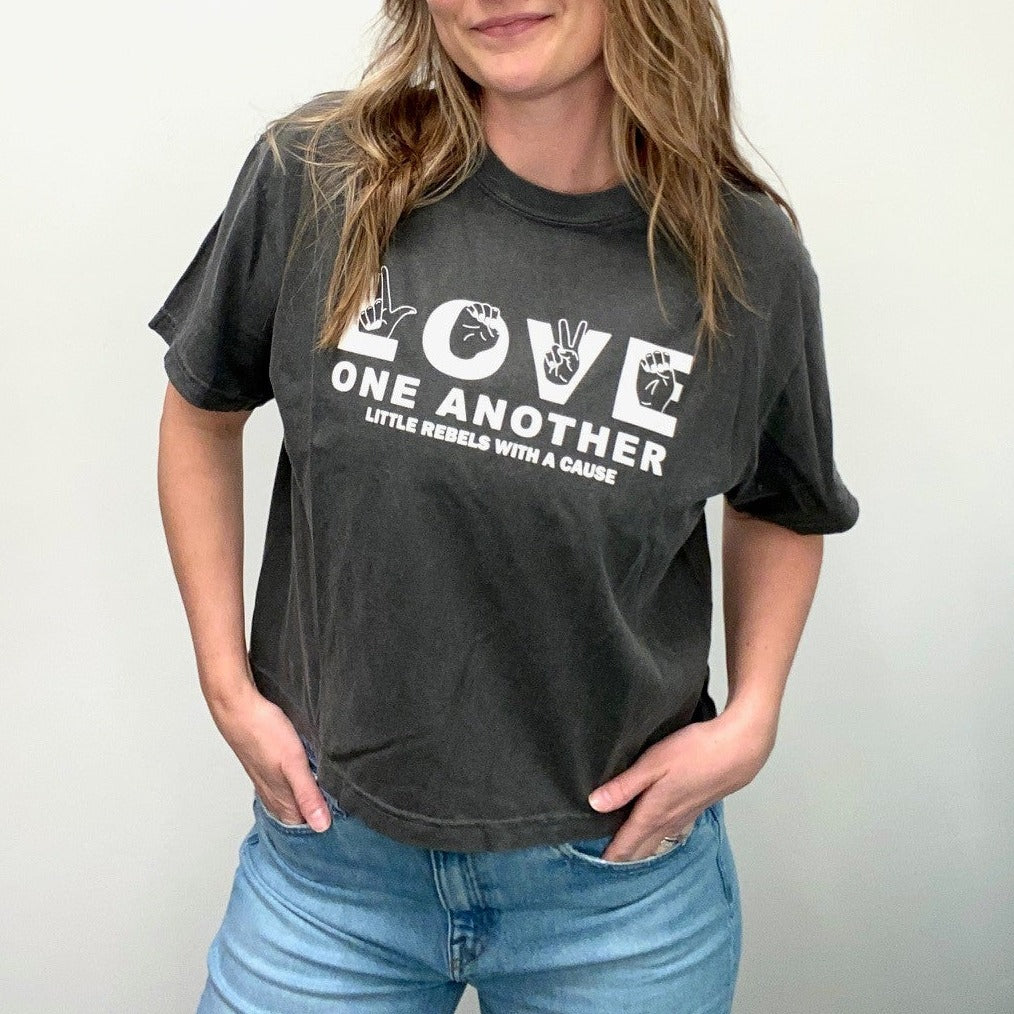 LOVE One Another Women's Boxy Crew