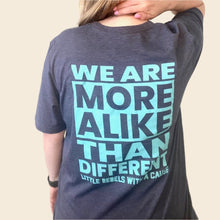 Load image into Gallery viewer, We Are More Alike Than Different. Adult Crew ~ Navy
