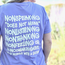 Load image into Gallery viewer, Nonspeaking Adult Tee ~ Heather Lavender
