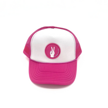 Load image into Gallery viewer, Little Rebels Peace Sign Trucker Hat
