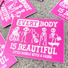 Load image into Gallery viewer, EVERYbody is BEAUTIFUL vinyl stickers
