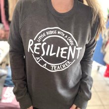 Load image into Gallery viewer, Resilient as a Teacher Raglan Sweatshirts
