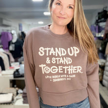 Load image into Gallery viewer, Stand Up &amp; Stand Together. Women&#39;s Sweatshirt CJF x LR
