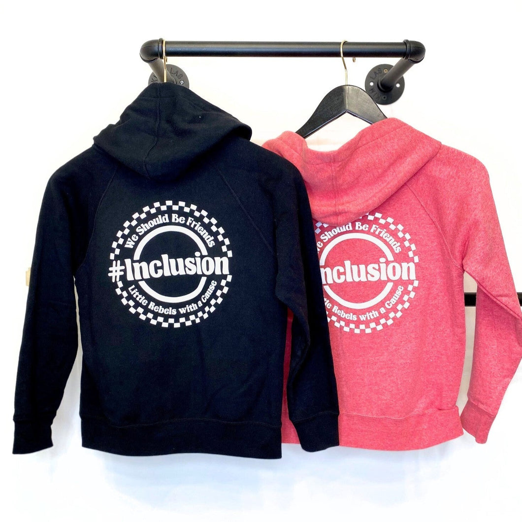 We Should Be Friends.#Inclusion Youth Zip Hoodies