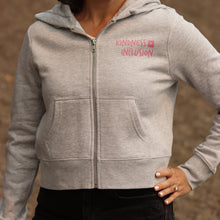 Load image into Gallery viewer, Kindness + Inclusion Women&#39;s Crop Zip Hoodie~SALE~
