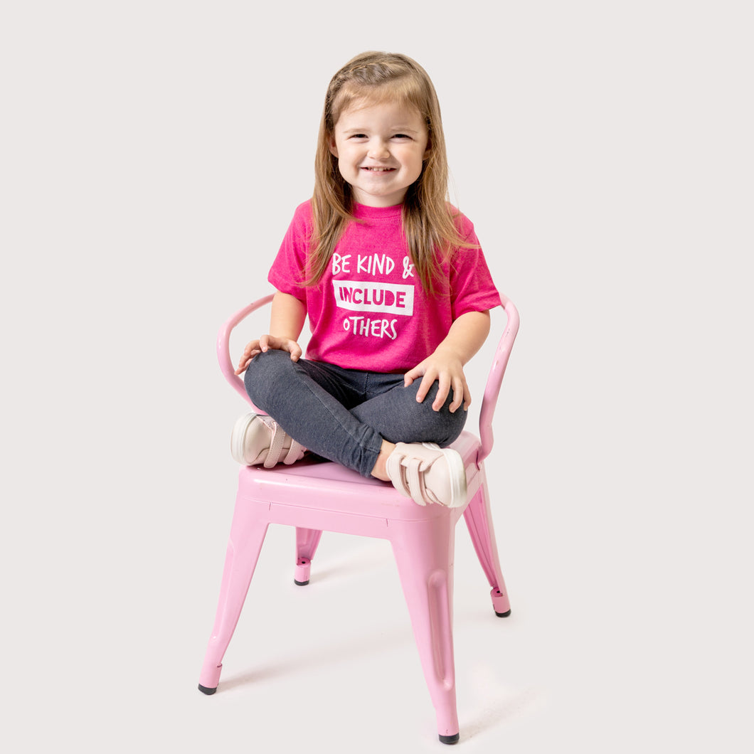 Be Kind and Include Others Toddler Crew - Pink
