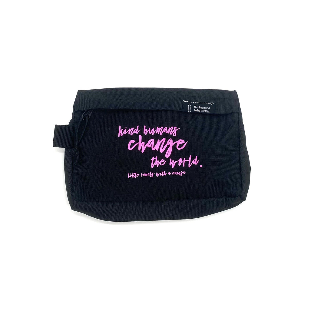 Kind Humans Change the World. Zippered Pouch
