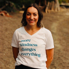 Load image into Gallery viewer, more kindness changes everything. Women&#39;s V-neck
